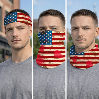 Vintage Distressed USA Flag Bandana Mask