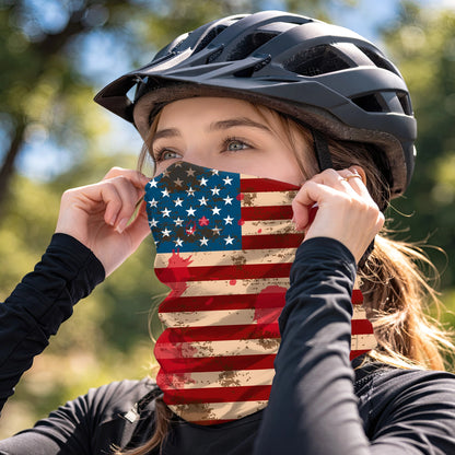 Vintage Distressed USA Flag Bandana Mask