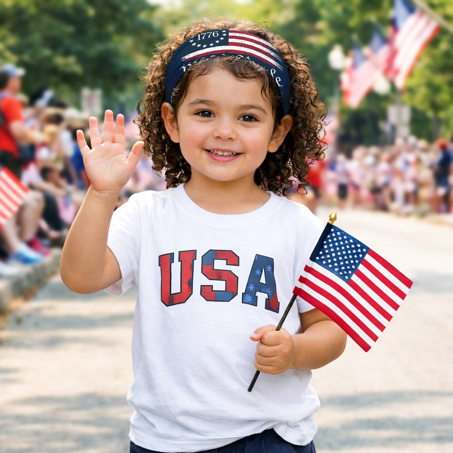 We the People 1776 USA Flag Bandana Mask