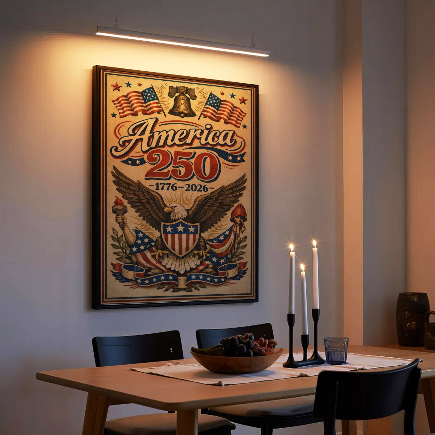 Semiquincentennial Heritage Eagle Wall Art Poster/Canvas