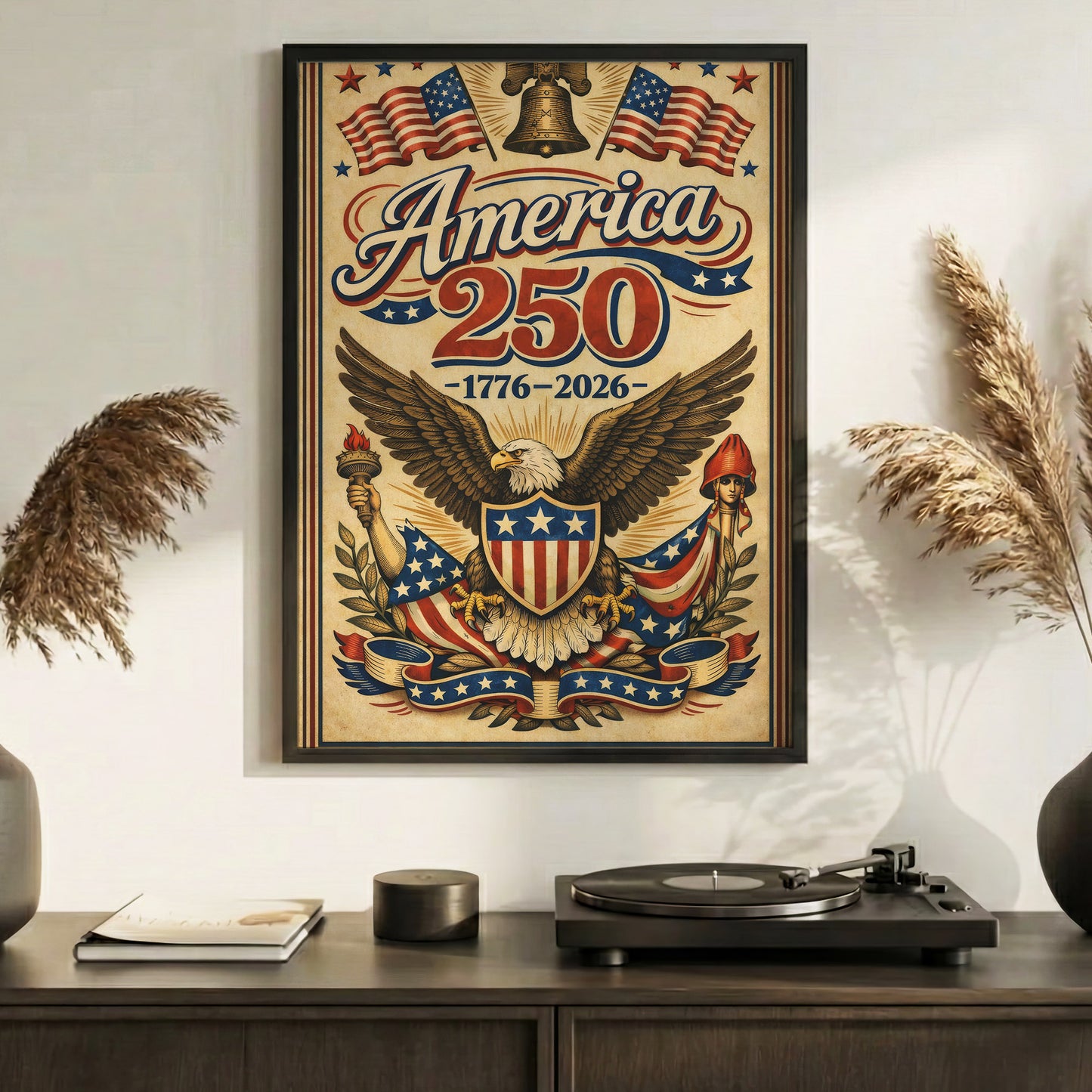 Semiquincentennial Heritage Eagle Wall Art Poster/Canvas