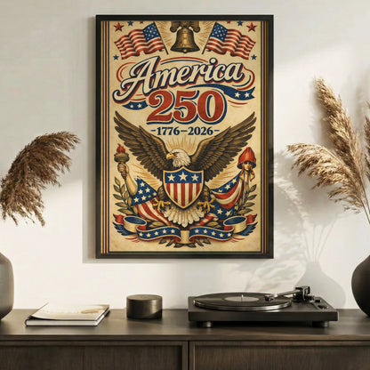 Semiquincentennial Heritage Eagle Wall Art Poster/Canvas