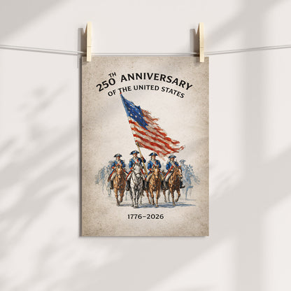 Revolutionary Riders 1776–2026 Poster/Canvas