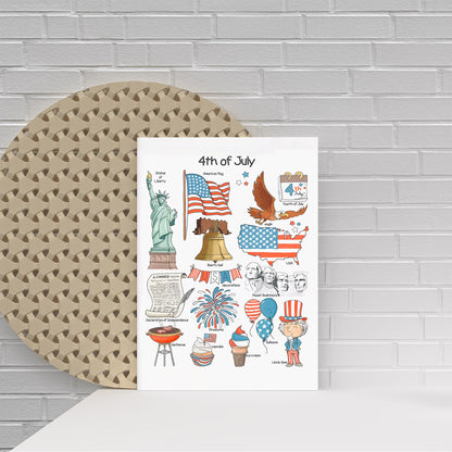 Independence Day Doodle Set Poster/Canvas