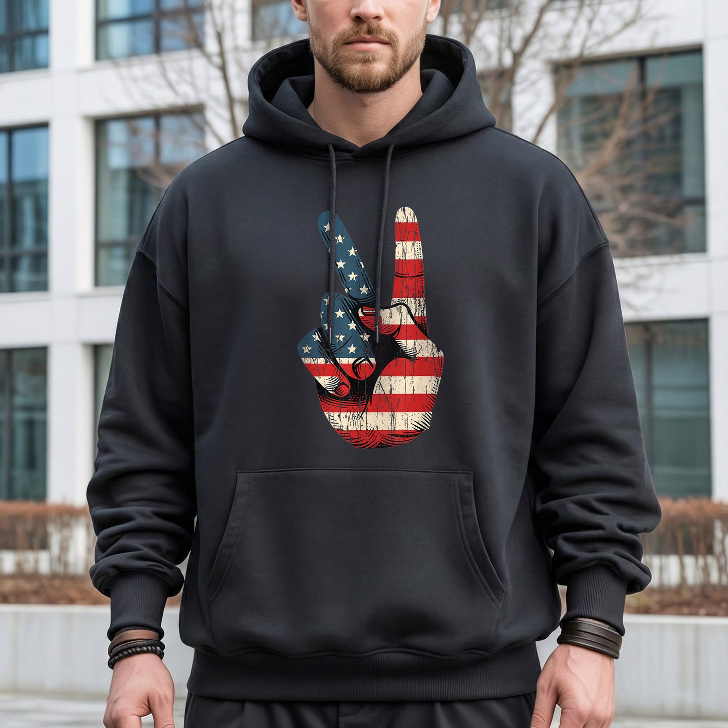 Retro American Flag Peace Sign – America 250th Anniversary – Unisex Tshirt Gildan / Tshirt Comfort / V-neck/ Hoodie / Sweatshirt