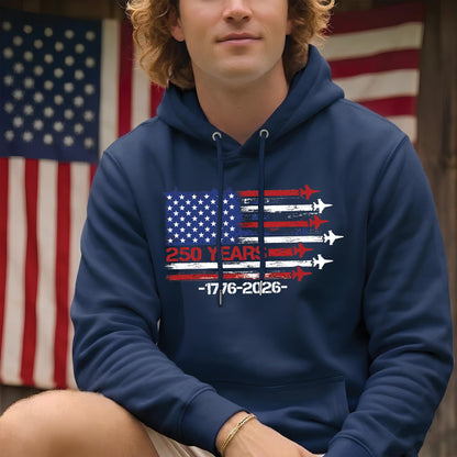 USA 250 Years Anniversary – 1776-2026 Patriotic American Flag Unisex Apparel