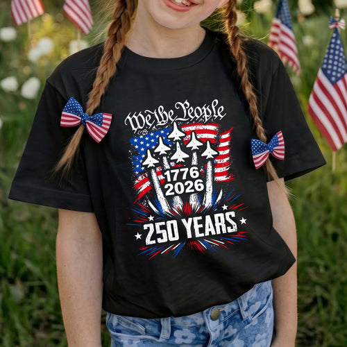 We the People 250th Anniversary Unisex Shirt – Patriotic USA 1776-2026 Military Fighter Jets