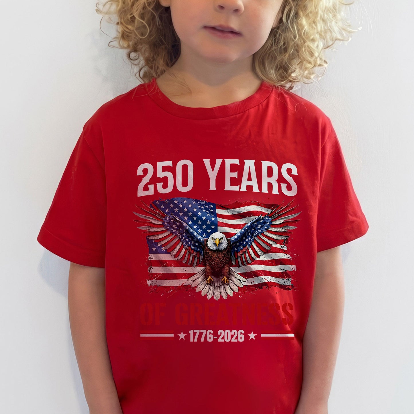 Patriotic 250th Anniversary 1776-2026 American Flag Eagle 250 Years of Greatness USA Unisex Apparel