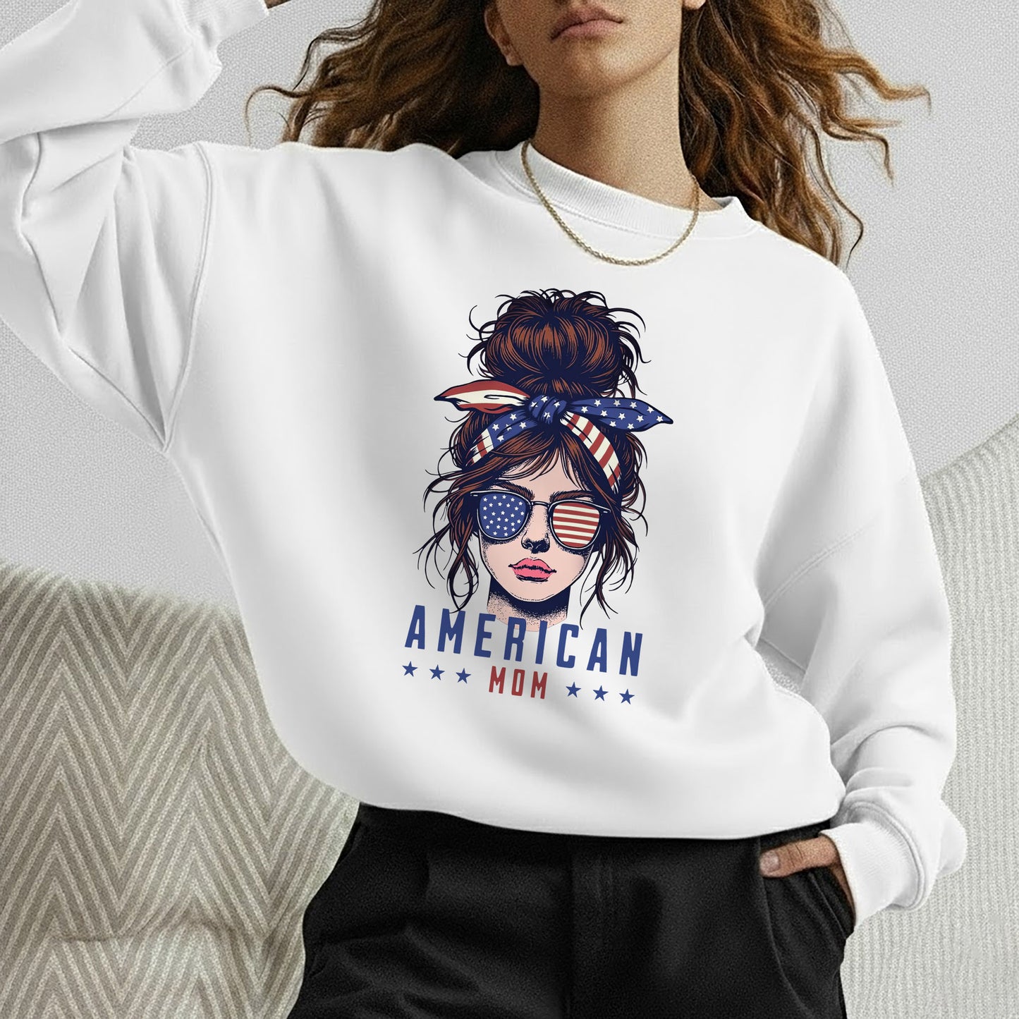 American Mom Freedom – USA Girls – Unisex Tshirt Gildan / Tshirt Comfort / V-neck/ Hoodie / Sweatshirt