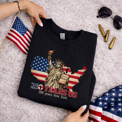 250 Years of US Freedom, Statue of Liberty and New York Celebration – State Pride – Unisex Tshirt Gildan / Tshirt Comfort / V-neck/ Hoodie / Sweatshirt