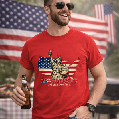 250 Years of US Freedom, Statue of Liberty and New York Celebration – State Pride – Unisex Tshirt Gildan / Tshirt Comfort / V-neck/ Hoodie / Sweatshirt