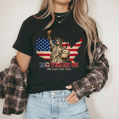 250 Years of US Freedom, Statue of Liberty and New York Celebration – State Pride – Unisex Tshirt Gildan / Tshirt Comfort / V-neck/ Hoodie / Sweatshirt