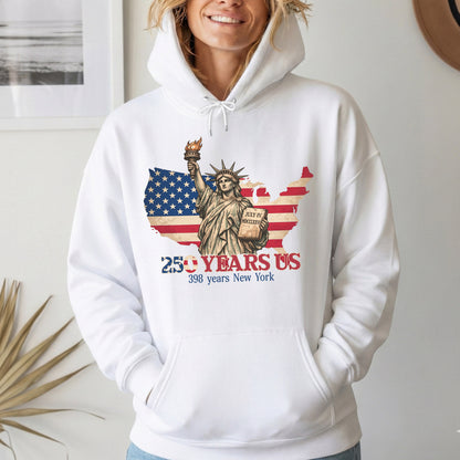 250 Years of US Freedom, Statue of Liberty and New York Celebration – State Pride – Unisex Tshirt Gildan / Tshirt Comfort / V-neck/ Hoodie / Sweatshirt