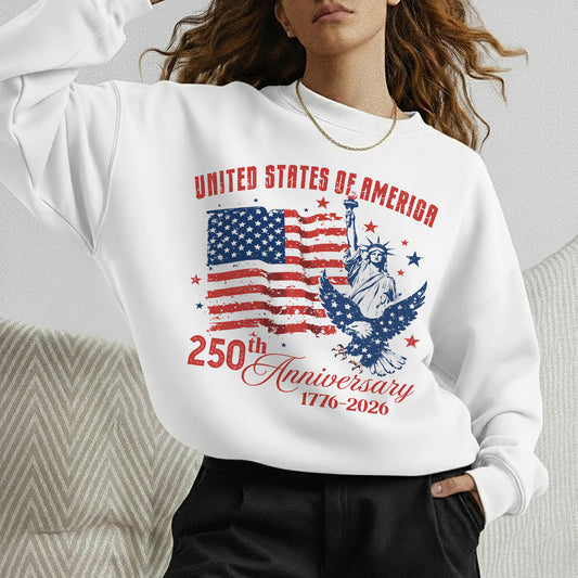 USA 250th Anniversary, Flag Liberty & Eagle Patriotic – American 250th Anniversary – Unisex T-Shirt Gildan / Comfort Colors / V-Neck / Hoodie / Sweatshirt