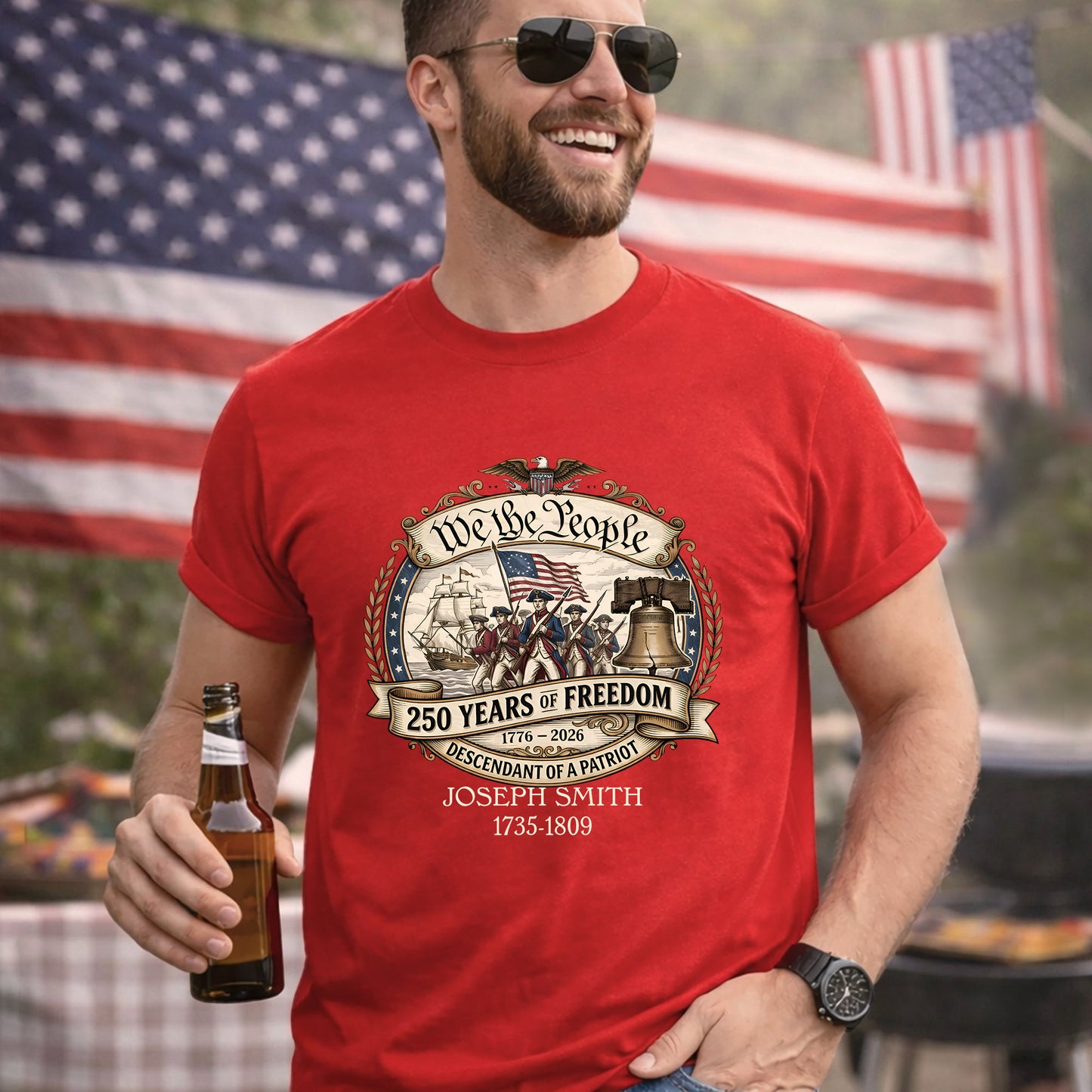 Joseph Smith, We The People 250 Years (1776–2026) – American 250th Anniversary – Unisex T-Shirt Gildan / Comfort Colors / V-Neck / Hoodie / Sweatshirt