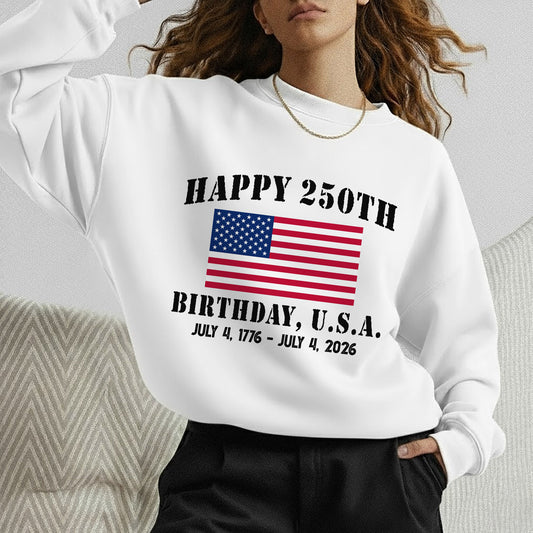 USA 250th Birthday Flag Shirt – American 250th Anniversary – Unisex T-Shirt Gildan / Comfort Colors / V-Neck / Hoodie / Sweatshirt