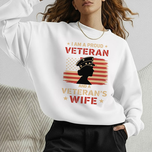 Proud Veteran and Veteran’s Wife Patriotic – Unisex T-Shirt Gildan / Comfort Colors / V-Neck / Hoodie / Sweatshirt