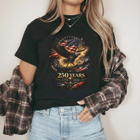 Premium Print - Born to Stand Proud Hoodie – 250 Years American Eagle Tribute – Unisex T-Shirt Gildan / Comfort Colors / V-Neck / Hoodie / Sweatshirt
