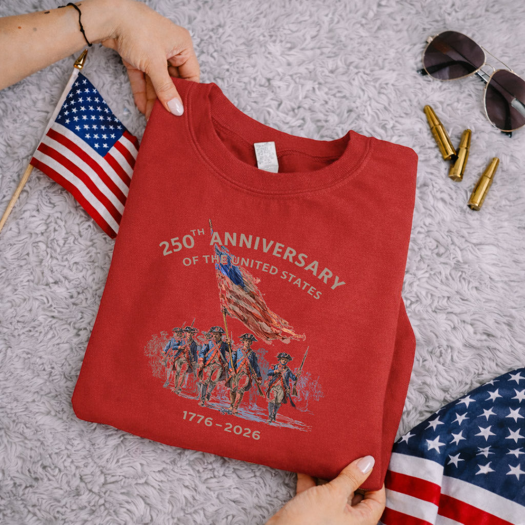 250th Anniversary USA 1776–2026 Patriot Soldiers – America 250th Anniversary – Unisex Tshirt Gildan / Tshirt Comfort / V-neck/ Hoodie / Sweatshirt
