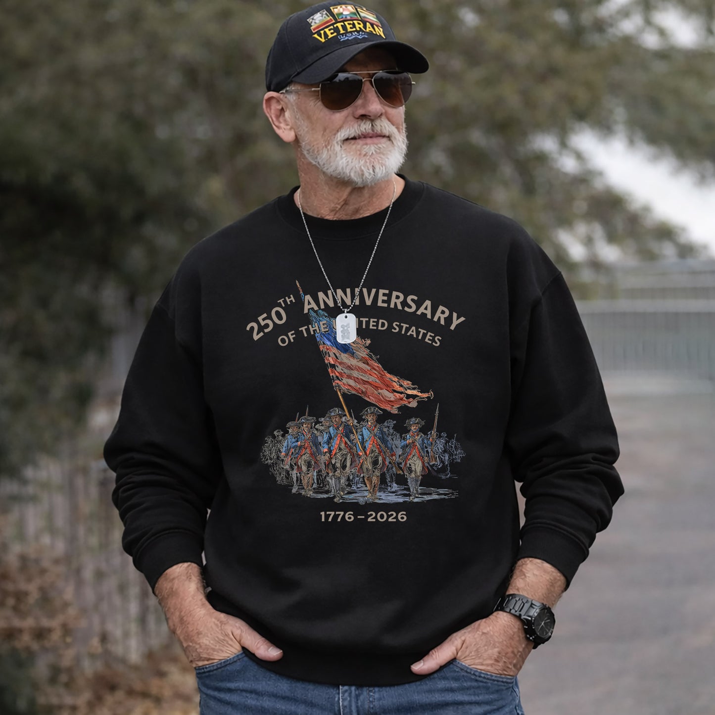 250th Anniversary USA 1776–2026 Patriot Soldiers – America 250th Anniversary – Unisex Tshirt Gildan / Tshirt Comfort / V-neck/ Hoodie / Sweatshirt