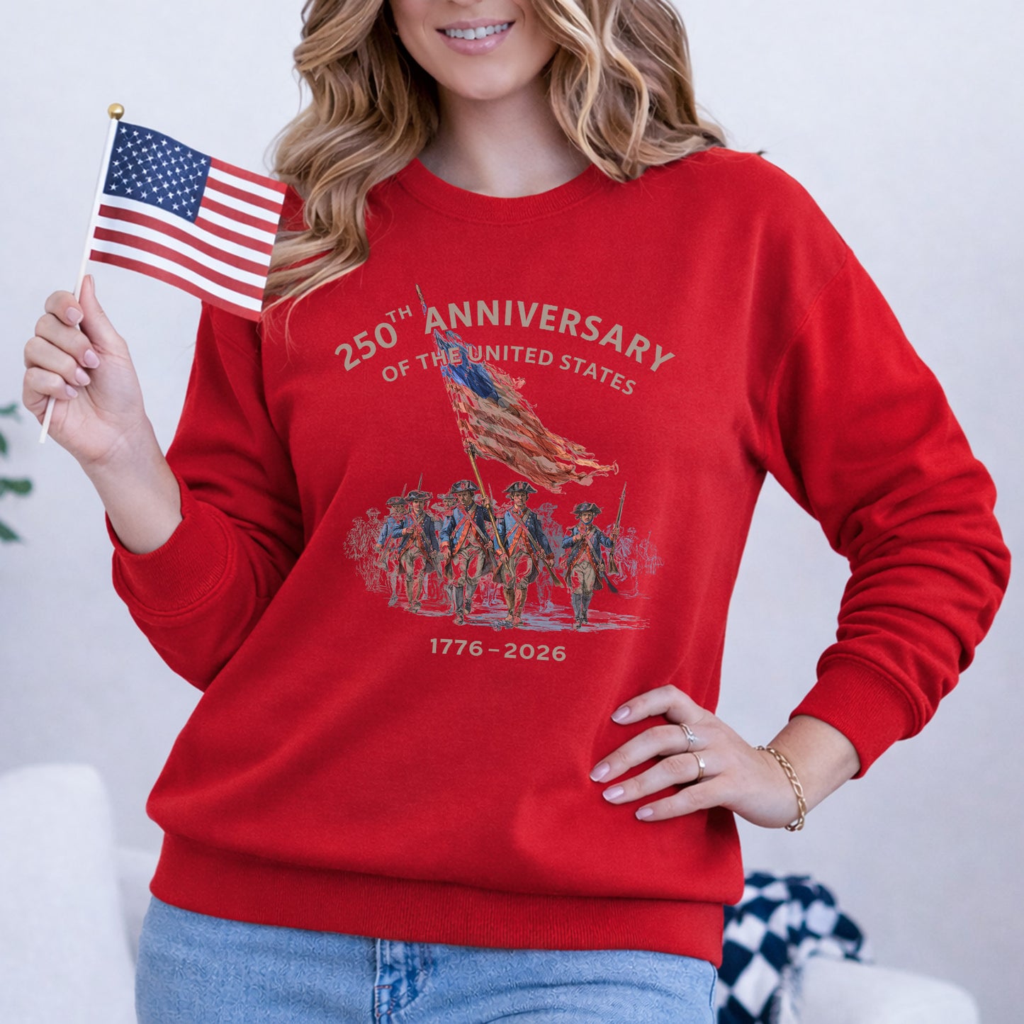 250th Anniversary USA 1776–2026 Patriot Soldiers – America 250th Anniversary – Unisex Tshirt Gildan / Tshirt Comfort / V-neck/ Hoodie / Sweatshirt