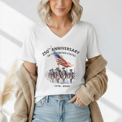 250th Anniversary USA 1776–2026 Patriot Soldiers – America 250th Anniversary – Unisex Tshirt Gildan / Tshirt Comfort / V-neck/ Hoodie / Sweatshirt