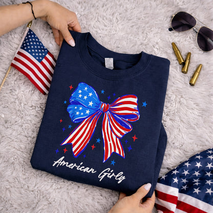 American Girly – USA Girls – Unisex Tshirt Gildan / Tshirt Comfort / V-neck/ Hoodie / Sweatshirt
