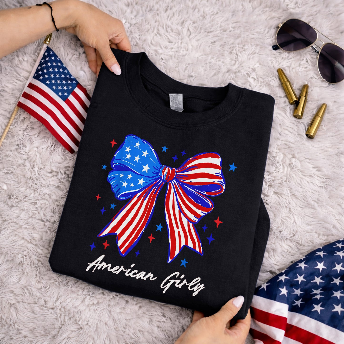 American Girly – USA Girls – Unisex Tshirt Gildan / Tshirt Comfort / V-neck/ Hoodie / Sweatshirt