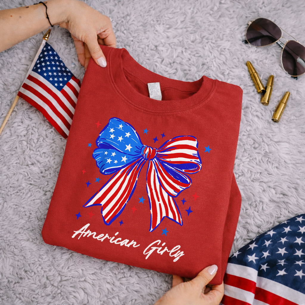 American Girly – USA Girls – Unisex Tshirt Gildan / Tshirt Comfort / V-neck/ Hoodie / Sweatshirt