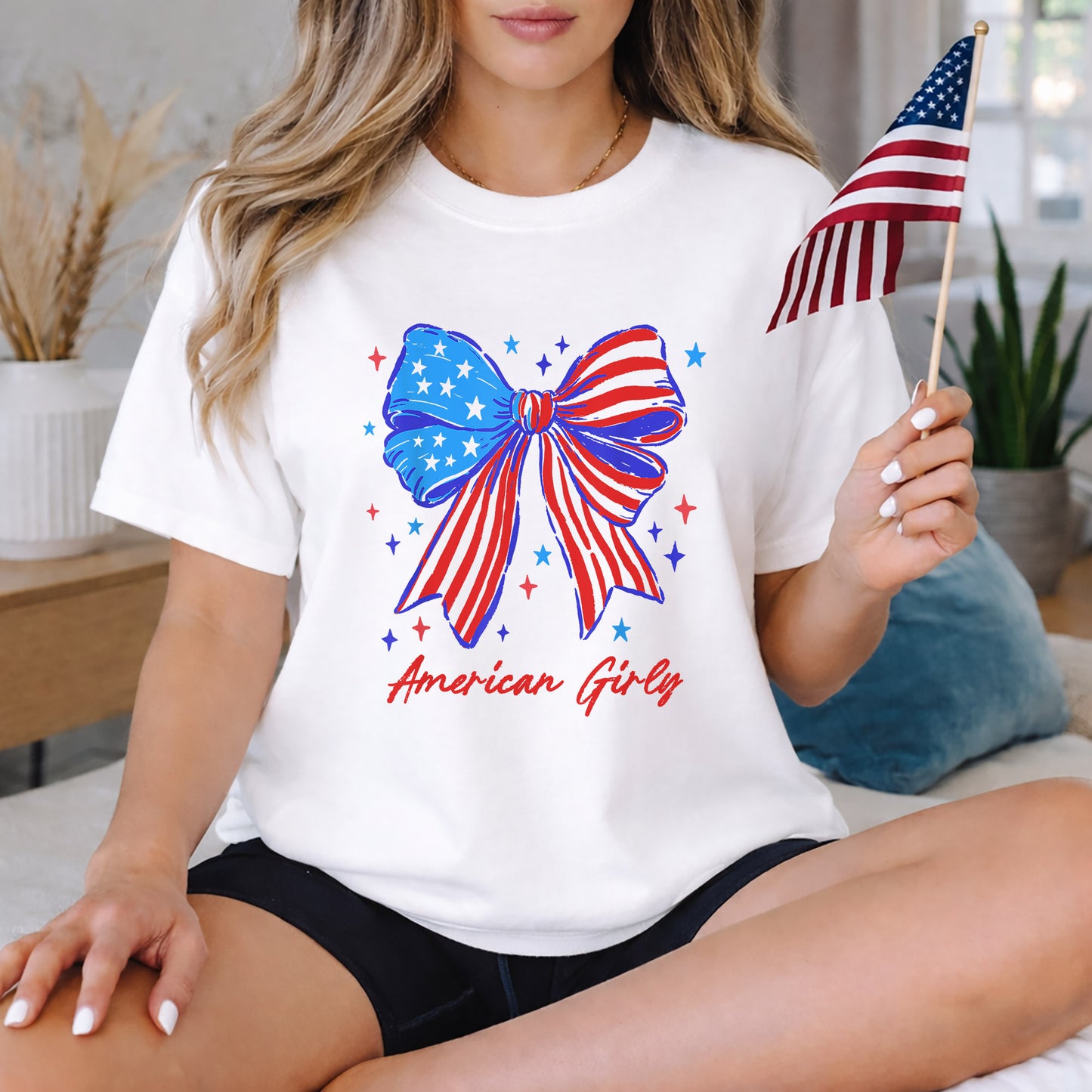 American Girly – USA Girls – Unisex Tshirt Gildan / Tshirt Comfort / V-neck/ Hoodie / Sweatshirt