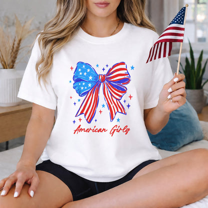 American Girly – USA Girls – Unisex Tshirt Gildan / Tshirt Comfort / V-neck/ Hoodie / Sweatshirt