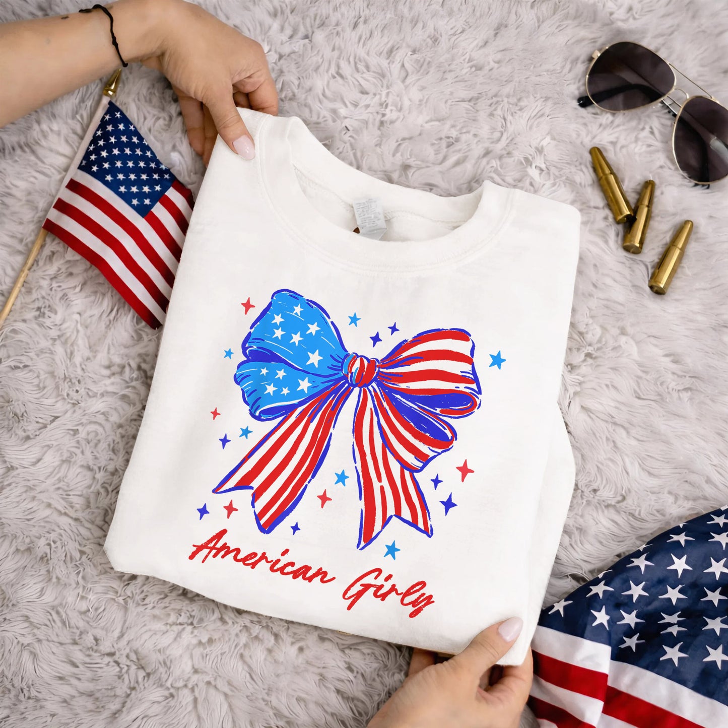 American Girly – USA Girls – Unisex Tshirt Gildan / Tshirt Comfort / V-neck/ Hoodie / Sweatshirt