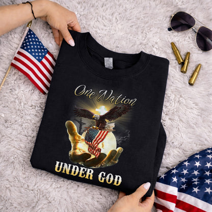 One Nation Under God – Faith & Freedom – Unisex Tshirt Gildan / Tshirt Comfort / V-neck/ Hoodie / Sweatshirt