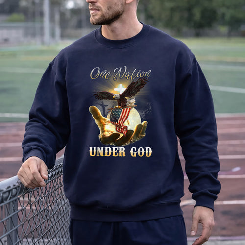 One Nation Under God – Faith & Freedom – Unisex Tshirt Gildan / Tshirt Comfort / V-neck/ Hoodie / Sweatshirt