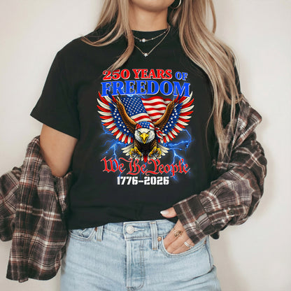 Patriotic Eagle “We The People” – America 250th Anniversary – Unisex Tshirt Gildan / Tshirt Comfort / V-neck/ Hoodie / Sweatshirt