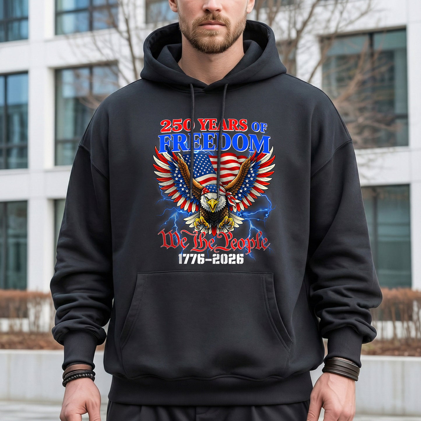 Patriotic Eagle “We The People” – America 250th Anniversary – Unisex Tshirt Gildan / Tshirt Comfort / V-neck/ Hoodie / Sweatshirt