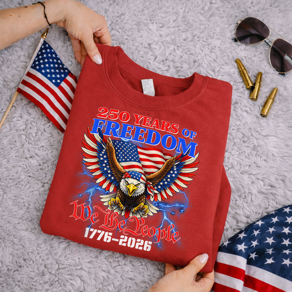 Patriotic Eagle “We The People” – America 250th Anniversary – Unisex Tshirt Gildan / Tshirt Comfort / V-neck/ Hoodie / Sweatshirt