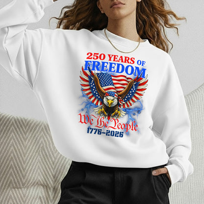 Patriotic Eagle “We The People” – America 250th Anniversary – Unisex Tshirt Gildan / Tshirt Comfort / V-neck/ Hoodie / Sweatshirt
