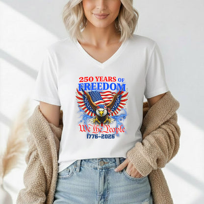 Patriotic Eagle “We The People” – America 250th Anniversary – Unisex Tshirt Gildan / Tshirt Comfort / V-neck/ Hoodie / Sweatshirt