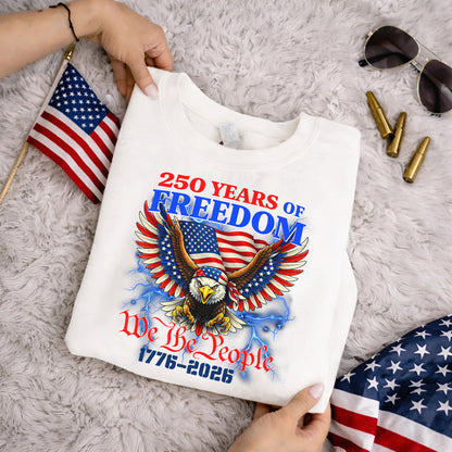 Patriotic Eagle “We The People” – America 250th Anniversary – Unisex Tshirt Gildan / Tshirt Comfort / V-neck/ Hoodie / Sweatshirt