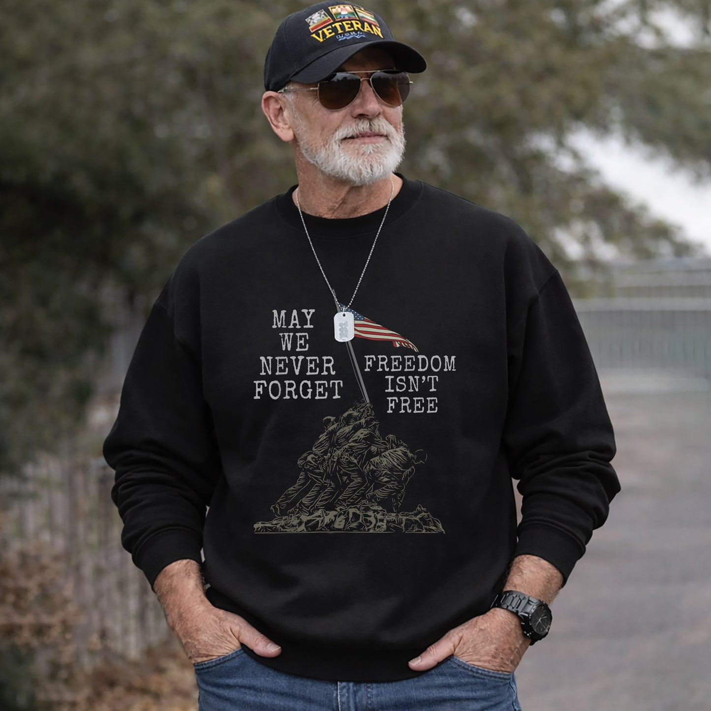 May We Never Forget, Freedom Isn't Free – Veteran Legacy – Unisex Tshirt Gildan / Tshirt Comfort / V-neck/ Hoodie / Sweatshirt