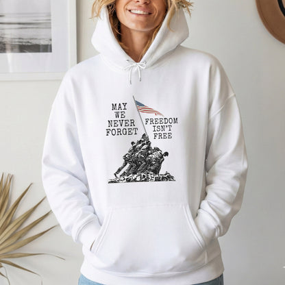 May We Never Forget, Freedom Isn't Free – Veteran Legacy – Unisex Tshirt Gildan / Tshirt Comfort / V-neck/ Hoodie / Sweatshirt