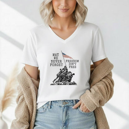 May We Never Forget, Freedom Isn't Free – Veteran Legacy – Unisex Tshirt Gildan / Tshirt Comfort / V-neck/ Hoodie / Sweatshirt
