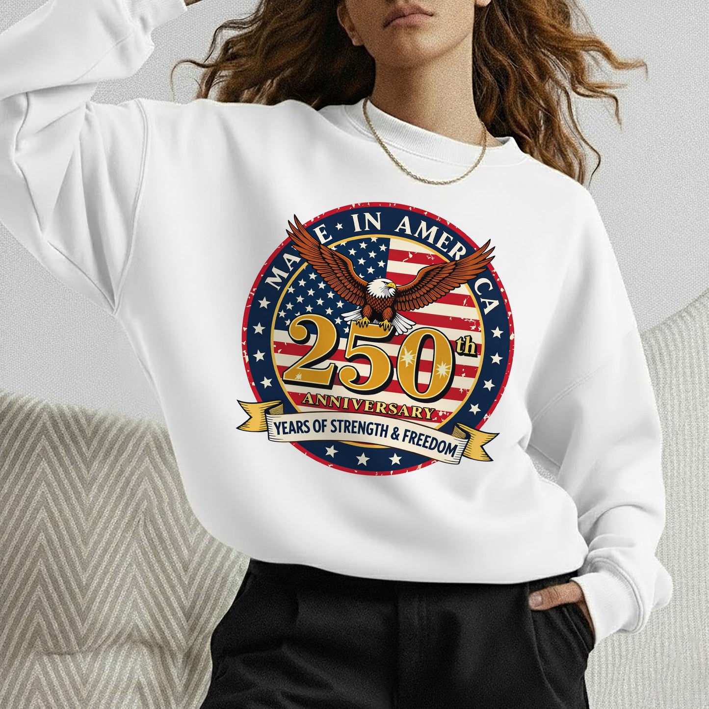 Made in America – American 250th Anniversary – Unisex T-Shirt Gildan / Comfort Colors / V-Neck / Hoodie / Sweatshirt