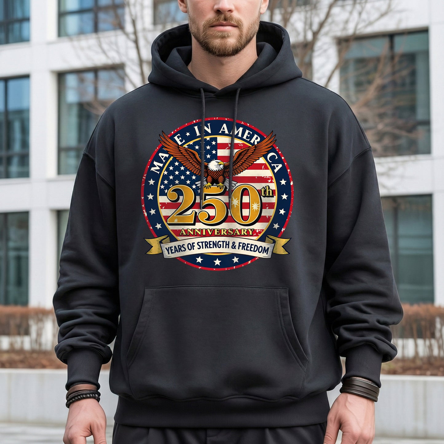 America 250 Celebration Eagle Emblem – American 250th Anniversary – Unisex T-Shirt Gildan / Comfort Colors / V-Neck / Hoodie / Sweatshirt