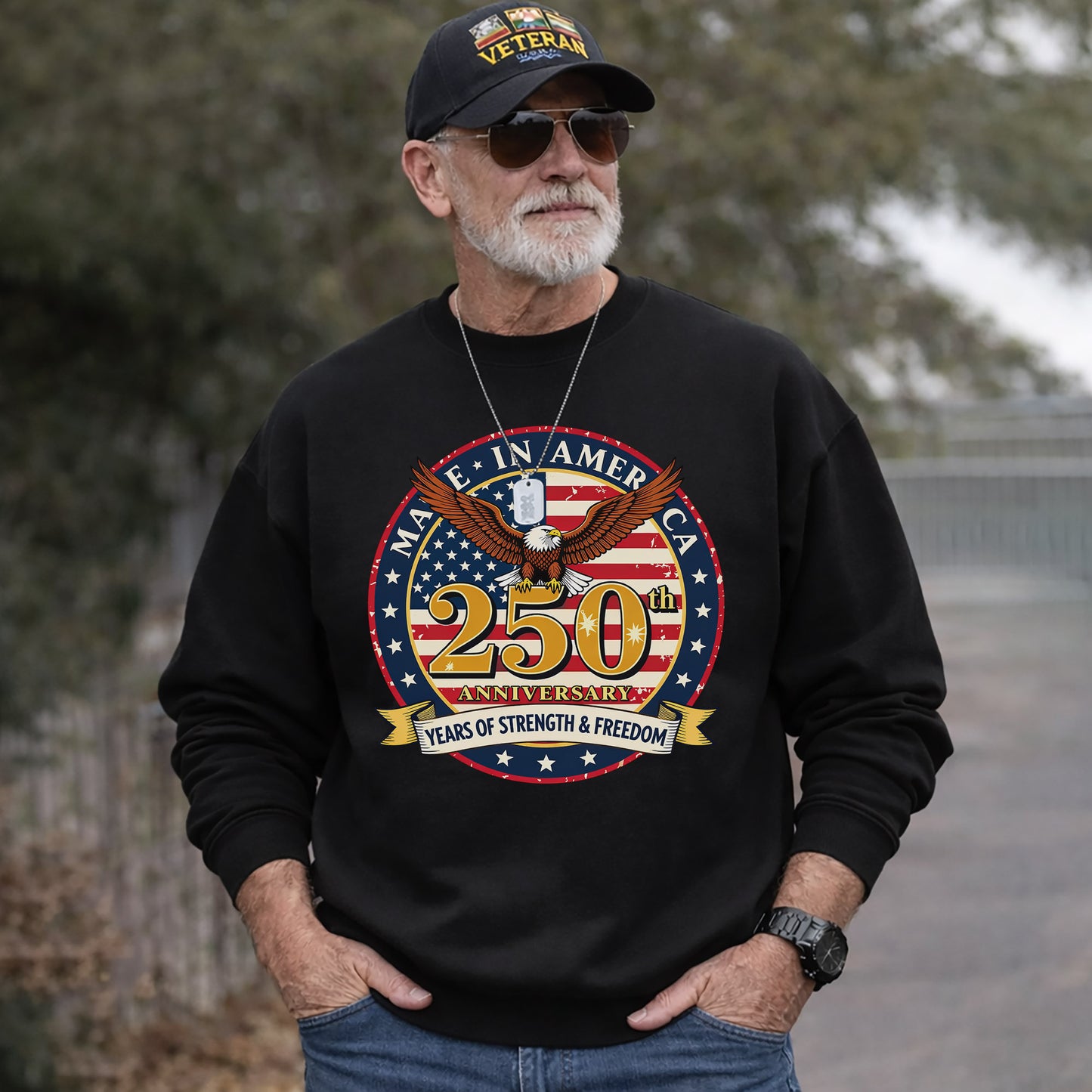 Made in America – American 250th Anniversary – Unisex T-Shirt Gildan / Comfort Colors / V-Neck / Hoodie / Sweatshirt
