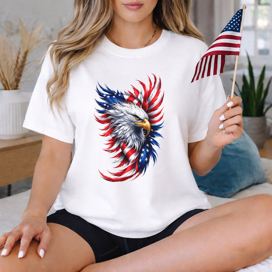 Freedom Eagle American Flag – America 250th Anniversary – Unisex Tshirt Gildan / Tshirt Comfort / V-neck/ Hoodie / Sweatshirt
