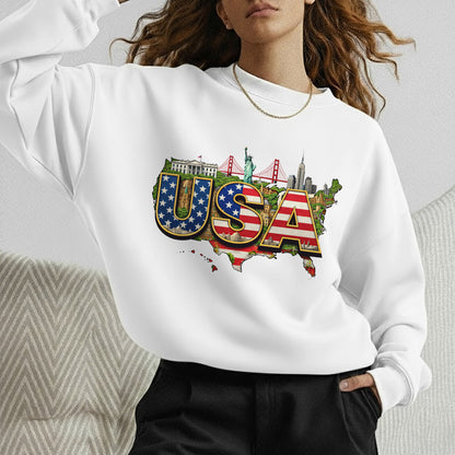 USA Landmark Patriotic – American 250th Anniversary – Unisex T-Shirt Gildan / Comfort Colors / V-Neck / Hoodie / Sweatshirt