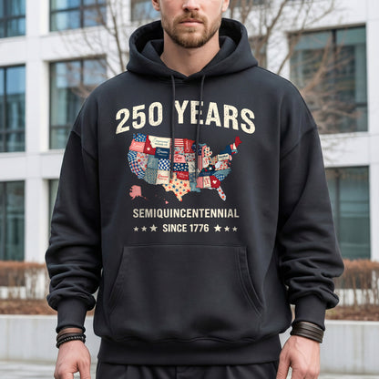America 250 Patchwork USA Map Since 1776 – State Pride – Unisex Tshirt Gildan / Tshirt Comfort / V-neck/ Hoodie / Sweatshirt
