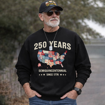 America 250 Patchwork USA Map Since 1776 – State Pride – Unisex Tshirt Gildan / Tshirt Comfort / V-neck/ Hoodie / Sweatshirt